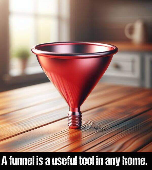 any: A funnel is a useful tool in any home.