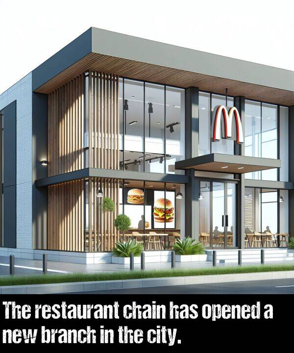 branch: The restaurant chain has opened a new branch in the city.