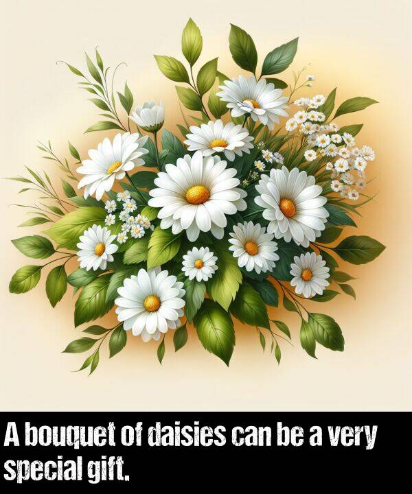 bouquet: A bouquet of daisies can be a very special gift.