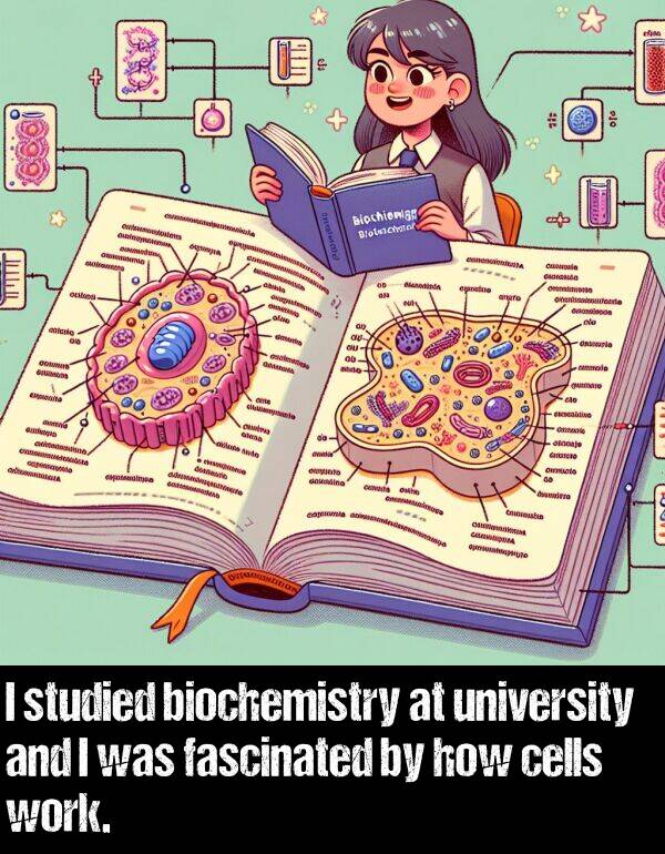 how: I studied biochemistry at university and I was fascinated by how cells work.