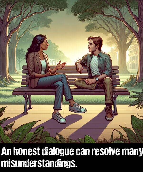 many: An honest dialogue can resolve many misunderstandings.