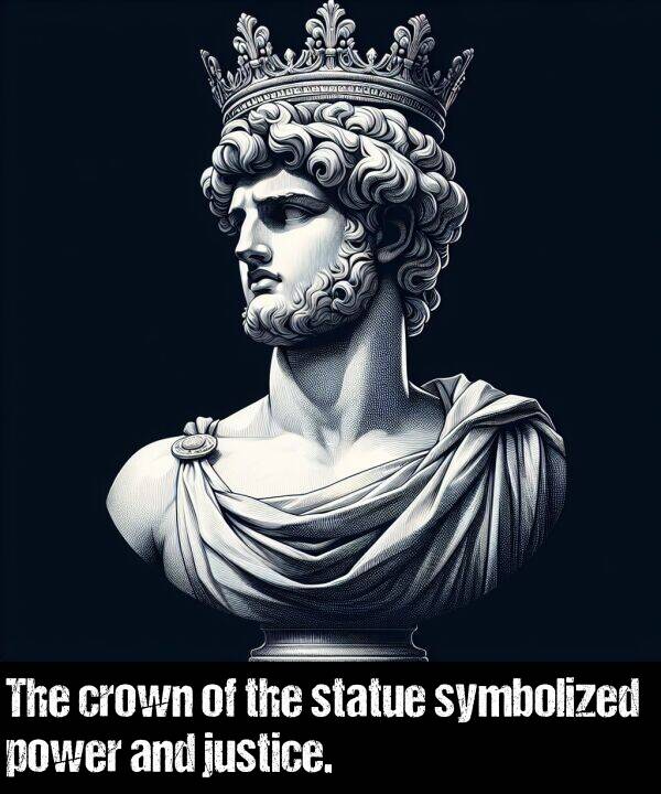 crown: The crown of the statue symbolized power and justice.