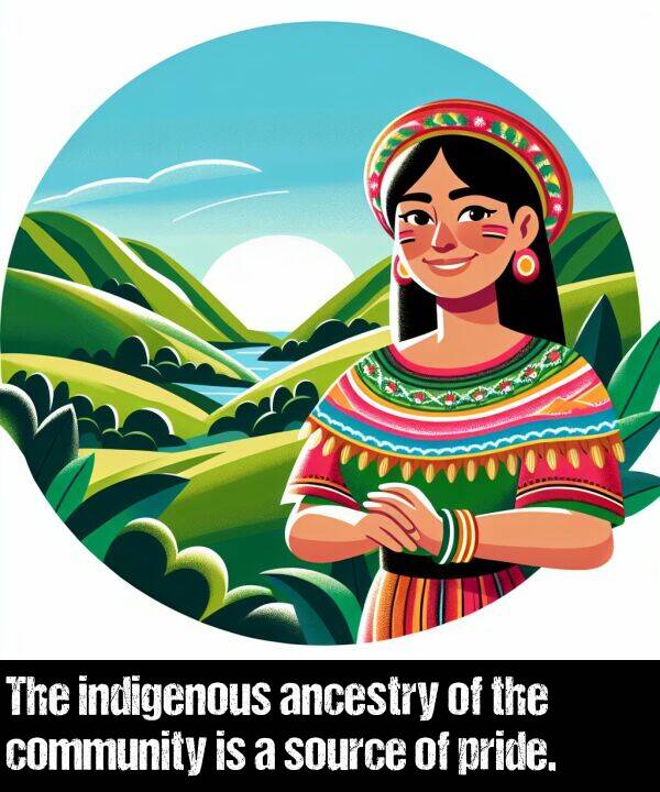 indigenous: The indigenous ancestry of the community is a source of pride.