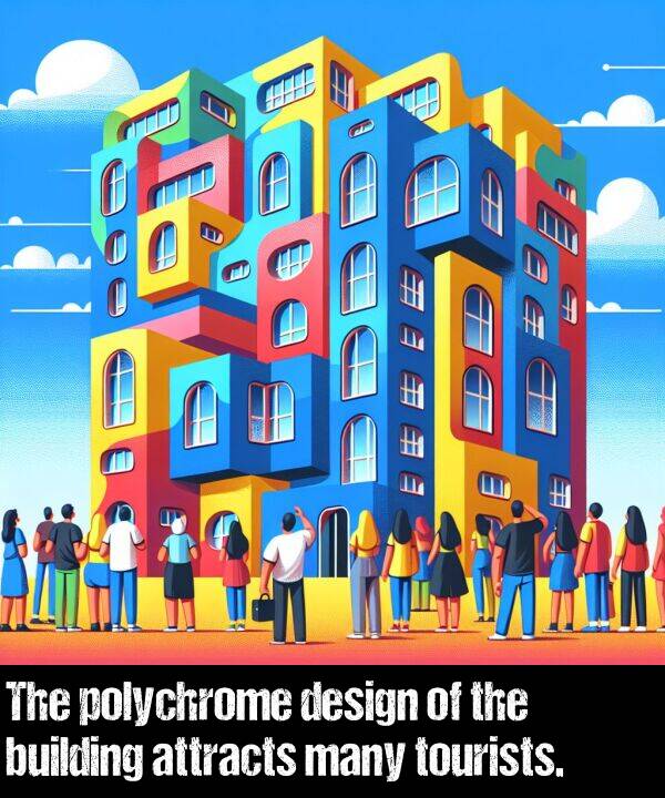 design: The polychrome design of the building attracts many tourists.