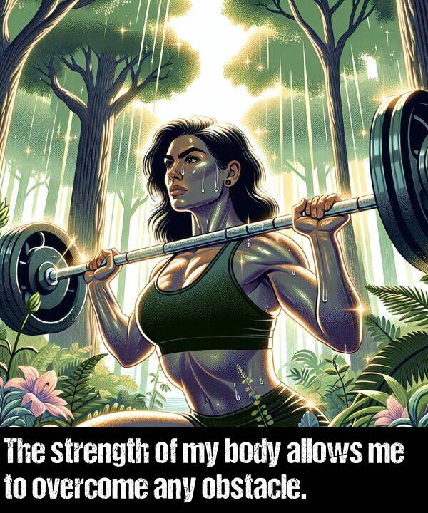 body: The strength of my body allows me to overcome any obstacle.