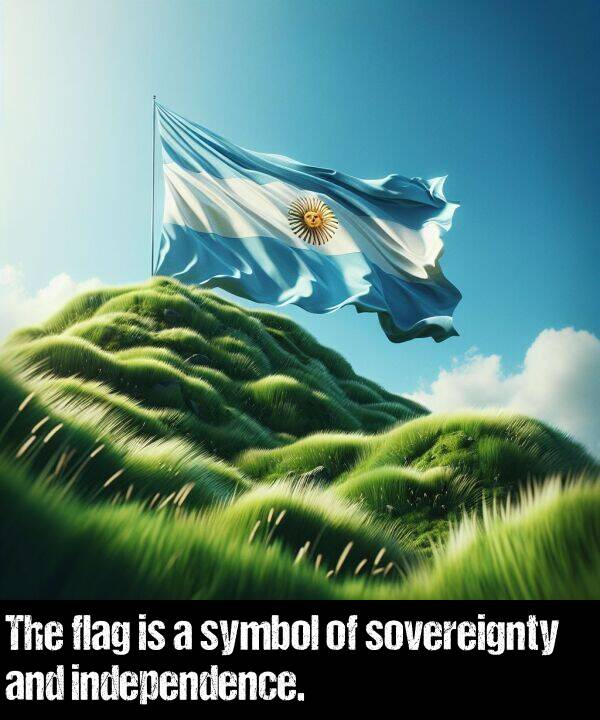 flag: The flag is a symbol of sovereignty and independence.