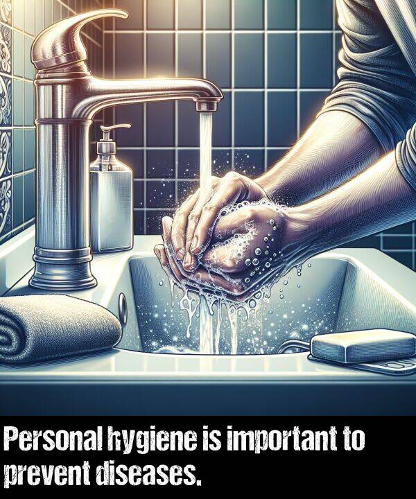 important: Personal hygiene is important to prevent diseases.