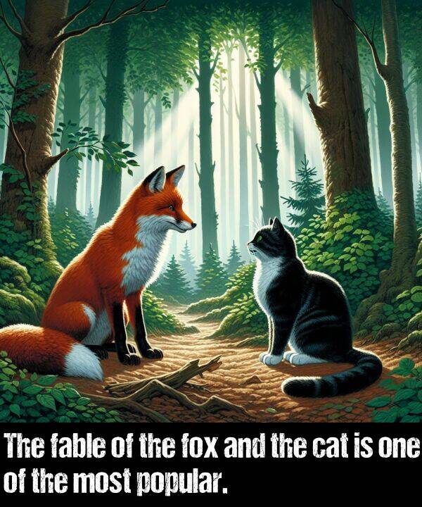 popular: The fable of the fox and the cat is one of the most popular.