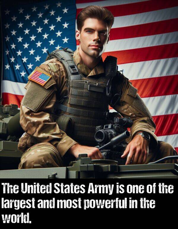 world: The United States Army is one of the largest and most powerful in the world.