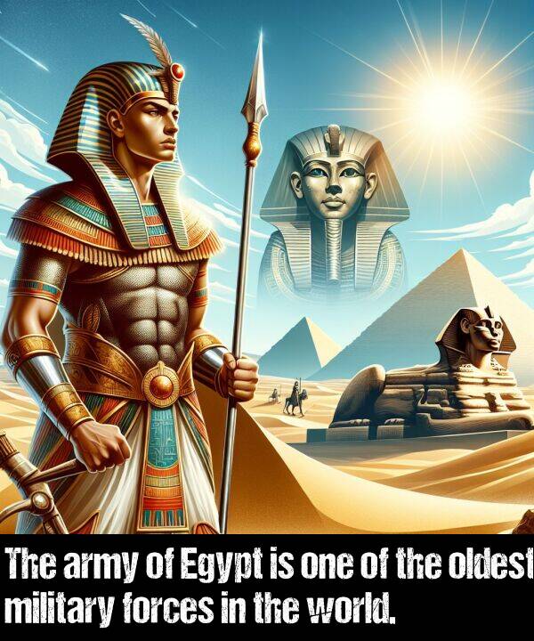 one: The army of Egypt is one of the oldest military forces in the world.