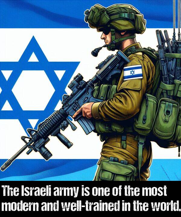 world: The Israeli army is one of the most modern and well-trained in the world.