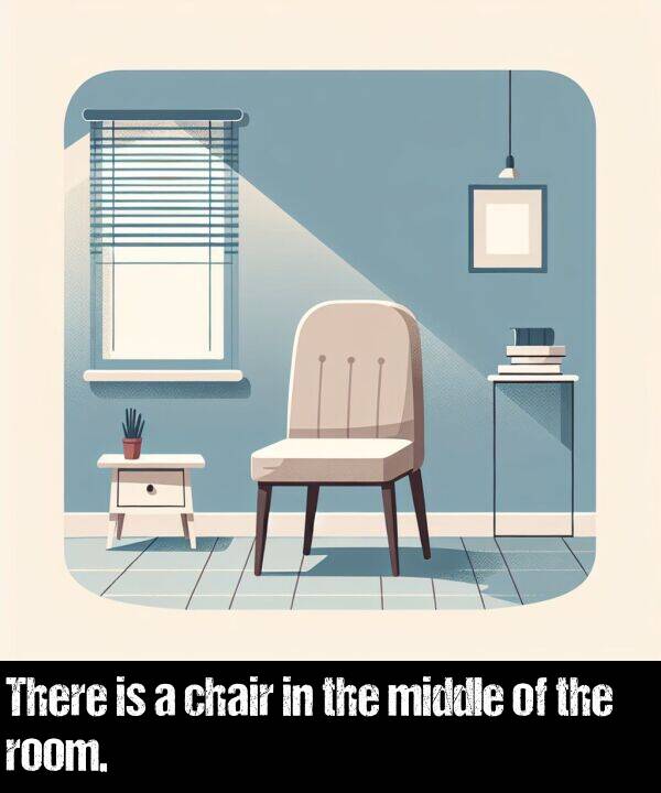 room: There is a chair in the middle of the room.