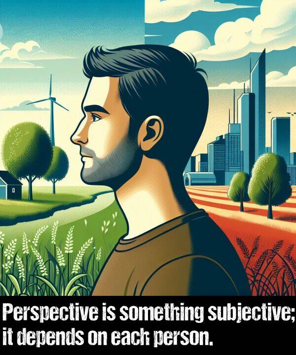 person: Perspective is something subjective; it depends on each person.