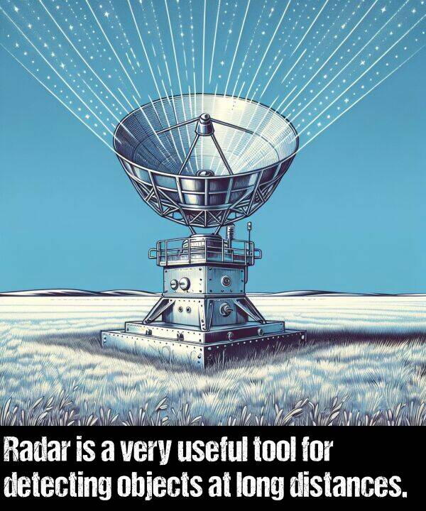 objects: Radar is a very useful tool for detecting objects at long distances.