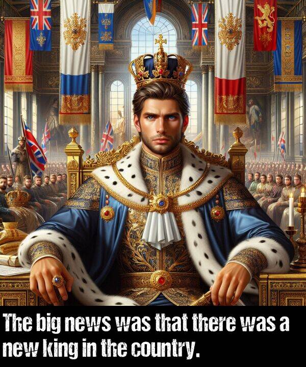 news: The big news was that there was a new king in the country.