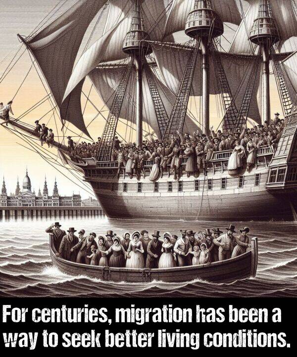 been: For centuries, migration has been a way to seek better living conditions.