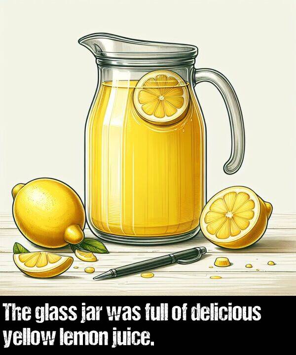 delicious: The glass jar was full of delicious yellow lemon juice.