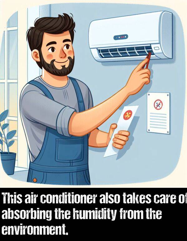 environment: This air conditioner also takes care of absorbing the humidity from the environment.