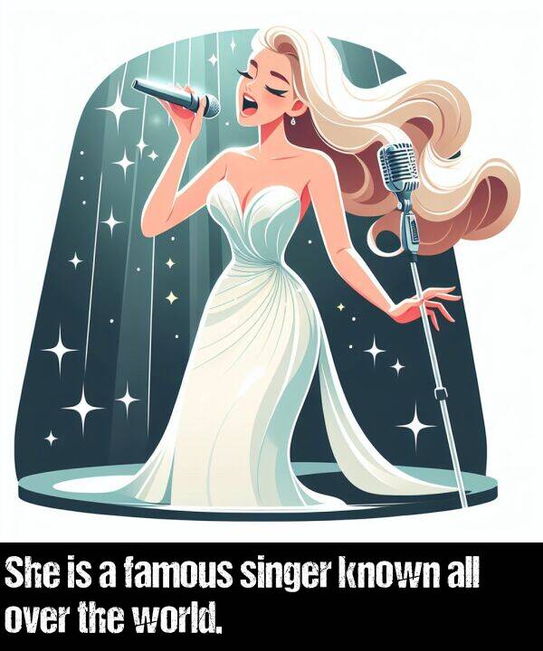 all: She is a famous singer known all over the world.