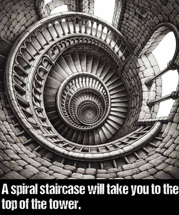 will: A spiral staircase will take you to the top of the tower.