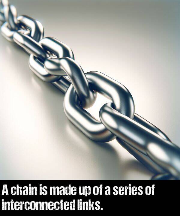 series: A chain is made up of a series of interconnected links.