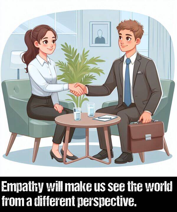 will: Empathy will make us see the world from a different perspective.