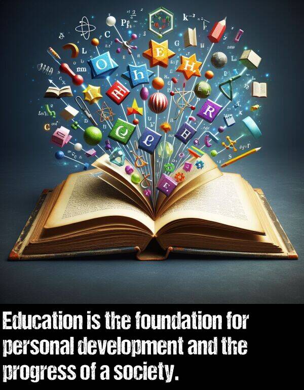 personal: Education is the foundation for personal development and the progress of a society.