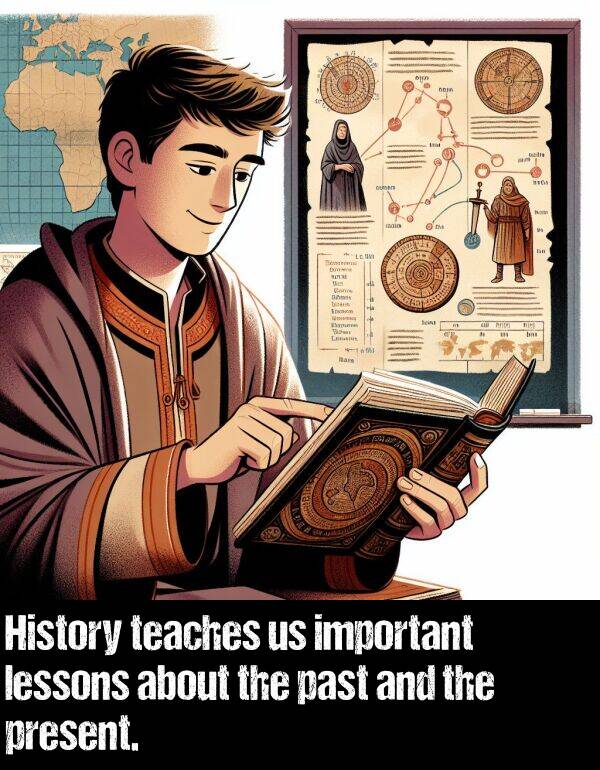 important: History teaches us important lessons about the past and the present.