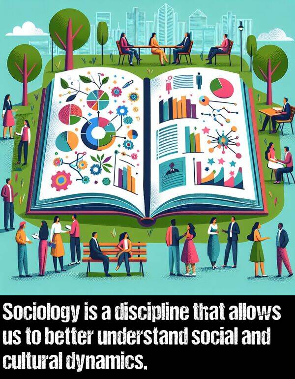 social: Sociology is a discipline that allows us to better understand social and cultural dynamics.