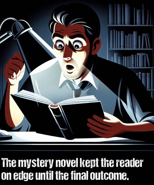 final: The mystery novel kept the reader on edge until the final outcome.