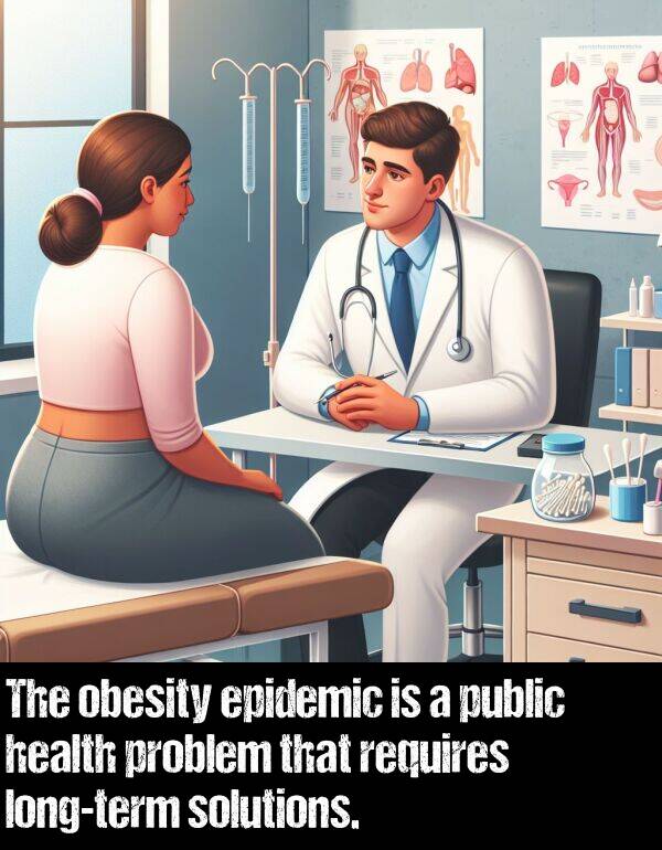 epidemic: The obesity epidemic is a public health problem that requires long-term solutions.