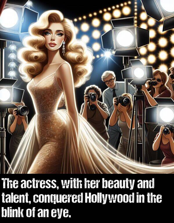 beauty: The actress, with her beauty and talent, conquered Hollywood in the blink of an eye.