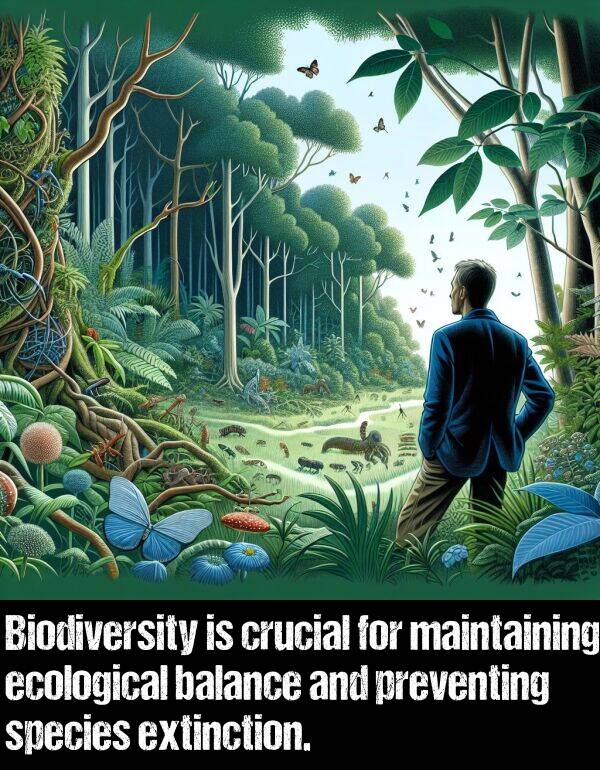 balance: Biodiversity is crucial for maintaining ecological balance and preventing species extinction.