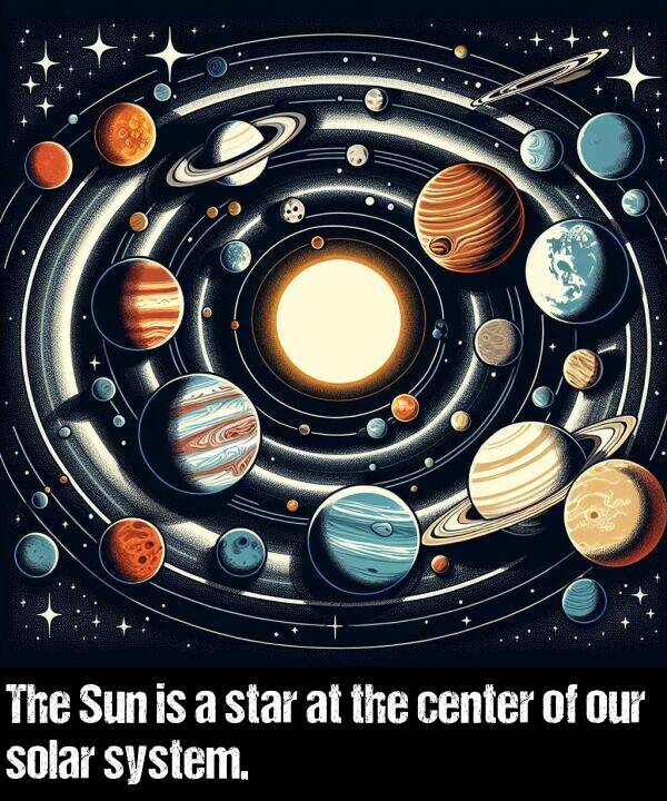 solar: The Sun is a star at the center of our solar system.