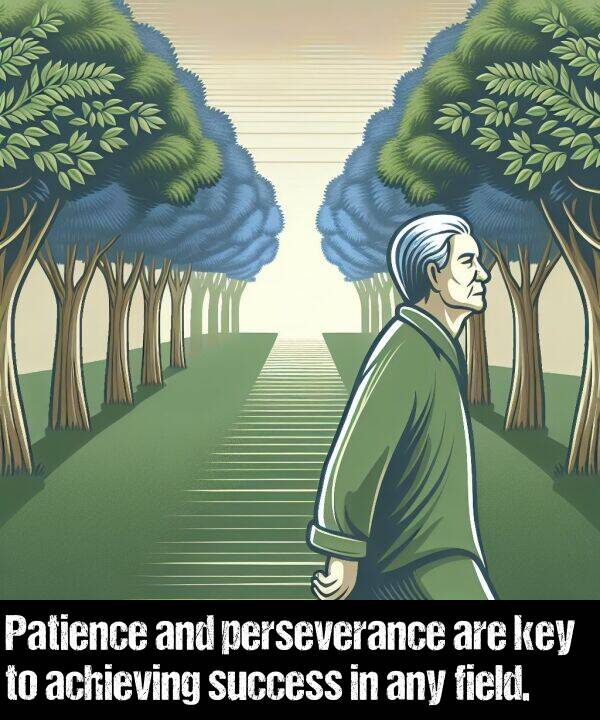 any: Patience and perseverance are key to achieving success in any field.