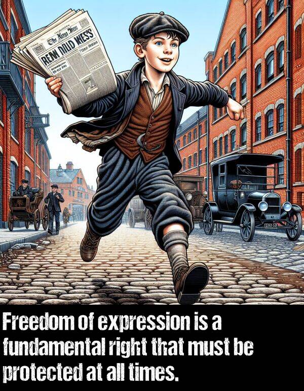 protected: Freedom of expression is a fundamental right that must be protected at all times.