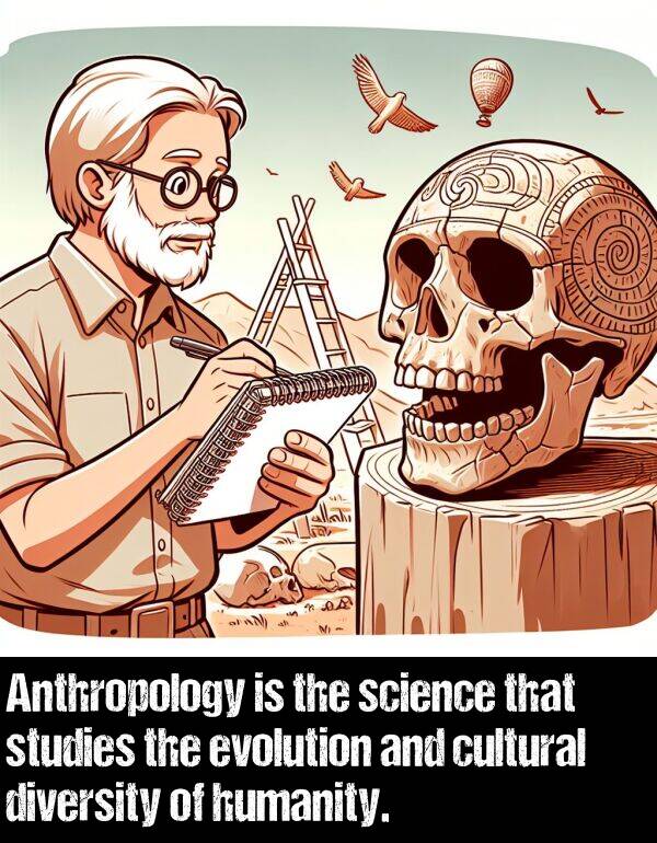 science: Anthropology is the science that studies the evolution and cultural diversity of humanity.