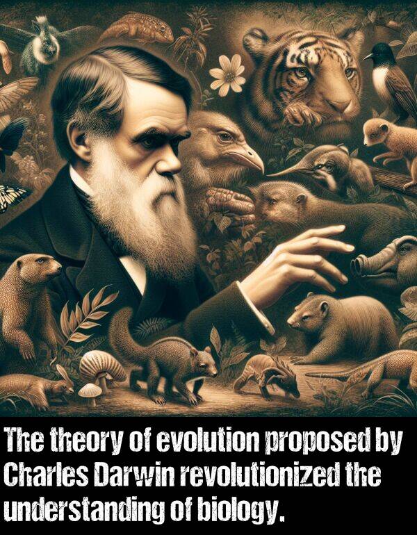 theory: The theory of evolution proposed by Charles Darwin revolutionized the understanding of biology.