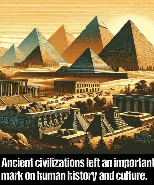 history: Ancient civilizations left an important mark on human history and culture.