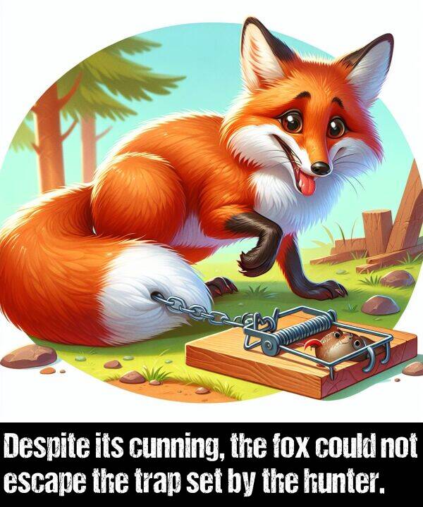 set: Despite its cunning, the fox could not escape the trap set by the hunter.