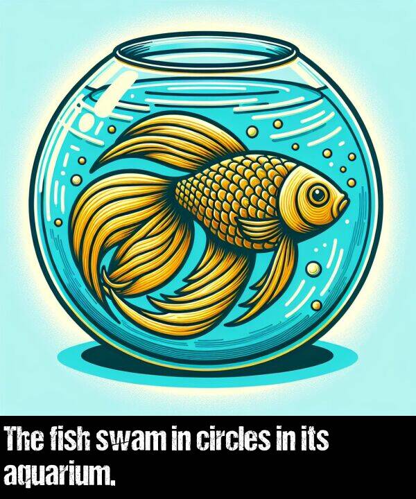 its: The fish swam in circles in its aquarium.