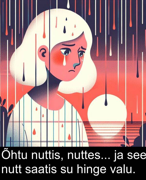 hinge: Õhtu nuttis, nuttes... ja see nutt saatis su hinge valu.