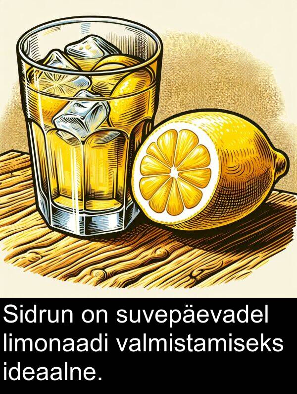 limonaadi: Sidrun on suvepäevadel limonaadi valmistamiseks ideaalne.