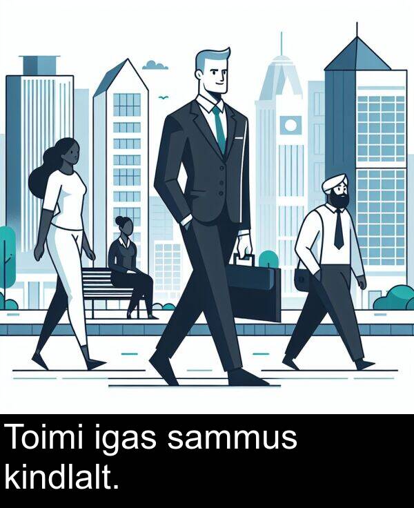 kindlalt: Toimi igas sammus kindlalt.