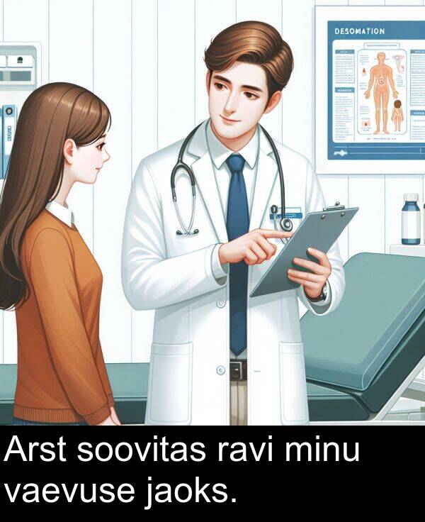 jaoks: Arst soovitas ravi minu vaevuse jaoks.