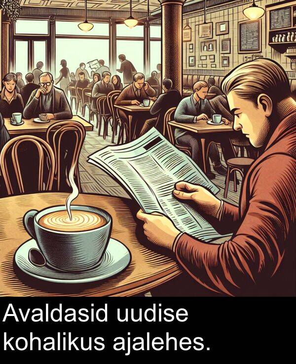 uudise: Avaldasid uudise kohalikus ajalehes.