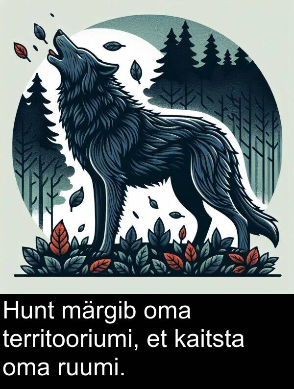 märgib: Hunt märgib oma territooriumi, et kaitsta oma ruumi.