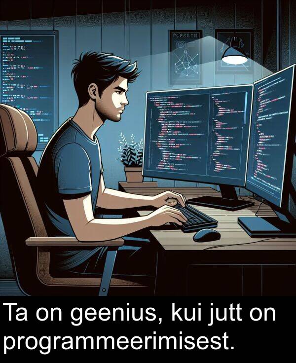 jutt: Ta on geenius, kui jutt on programmeerimisest.