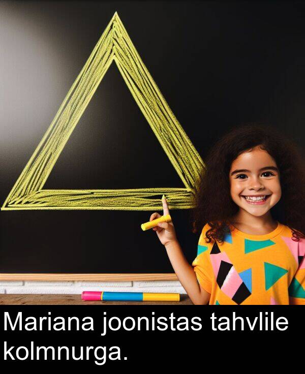 joonistas: Mariana joonistas tahvlile kolmnurga.