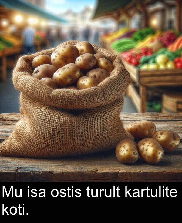 ostis: Mu isa ostis turult kartulite koti.